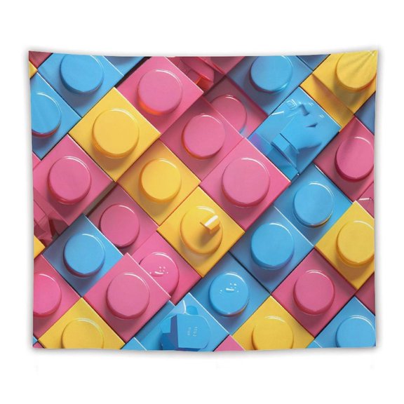 50"x60" Multi-Function Tapestries Soft And Durable Close Skin Light And Easy To Hang Or Fold Colorful Building Blocks (7)