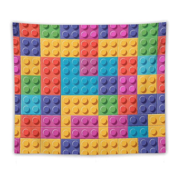 50"x60" Multi-Function Tapestries Soft And Durable Close Skin Light And Easy To Hang Or Fold Multicolored Building Block (16)