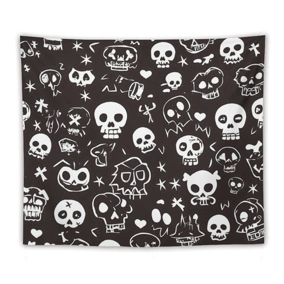 50"x60" Multi-Function Tapestries Soft And Durable Close Skin Light And Easy To Hang Or Fold Weird Skull Head