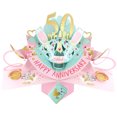 thumbnail image 1 of 50 years Happy 50th Anniversary Love Kates Pop-Up Card with Champagne & Hearts POP216, 1 of 3