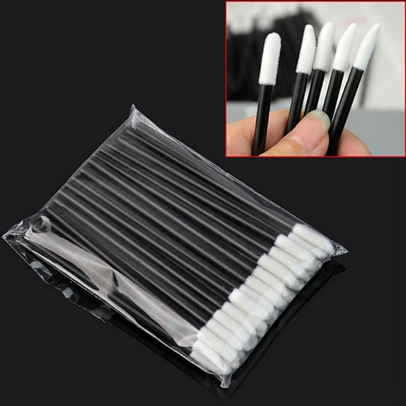 500/1000PCS Disposable Lip Brushes Wholesale Eyelash Extension Mascara Brush Applicator Lipstick Cotton Swab Makeup Tools (10 Packs(500 pcs))