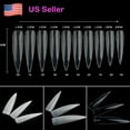 thumbnail image 1 of 500-1000Pcs False Nail Tips Girls Long Stiletto Pointy French Coffin Nails, 1 of 3