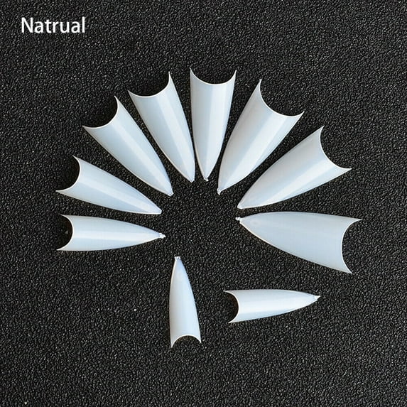 500-1000Pcs Stiletto French False Fake Acrylic Nail Tips Coffin Nails Long