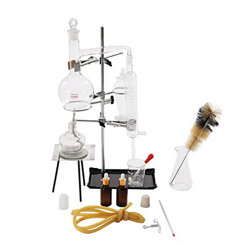 1000ml Essential Oil Distillation Kit With Graham Condenser & Hot Plate – DIY Steam Distiller For Extracting Oils, Herbs, Hydrosols