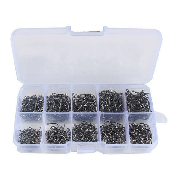 500/100Pcs Fishhook Set High Carbon Steel Fishing Hooks Set Fly Fishing Hook Set