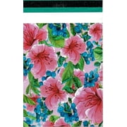 500 10x13 Pink Tropical Flowers Designer Poly Mailers Envelopes Custom Bags