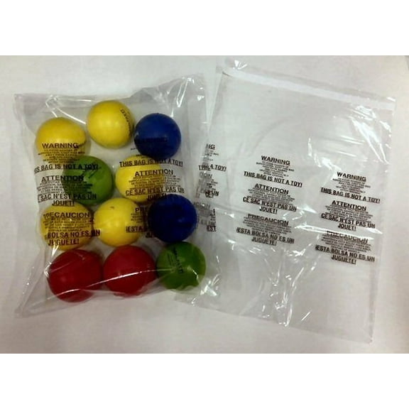 500 10x13 Self Seal Suffocation Warning Clear Poly Bags 1.5 mil  Free Shipping