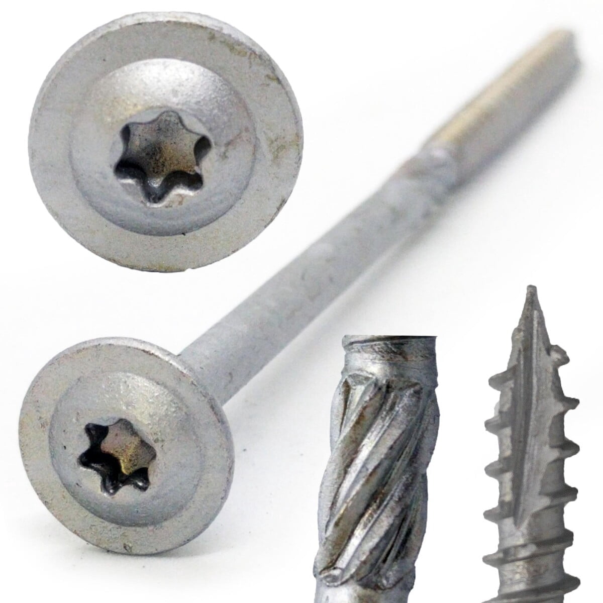 (500) #15 x 6" Construction Lag Screws Structural CTX Timber Star Drive Type 17 Pt