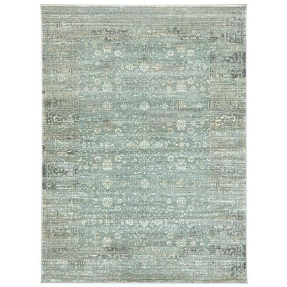 500-2000-LT GREEN 3 ft. 3 in. x 4 ft. 11 in. Seriate Rectangle Indoor Distressed & Overdyed Vintage Traditional Area Rug - Light Green