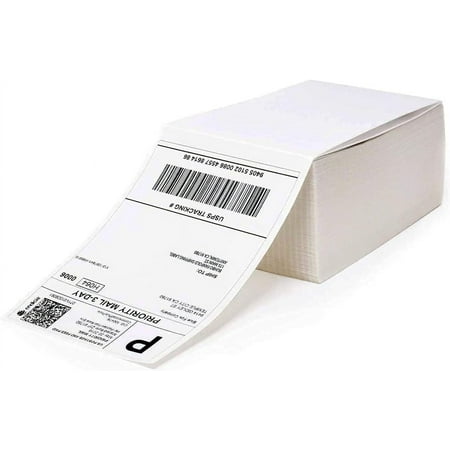 500 4x6 Fanfold Direct Thermal Shipping Labels for Zebra & Rollo Printers