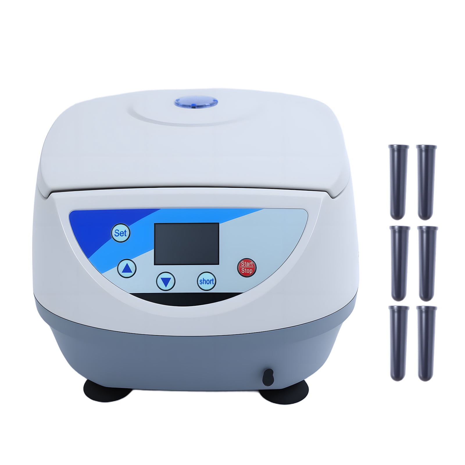 500-5000rpm Variable Speed Centrifuge, Long-time Running Lab Centrifuge, White Suction Cup Foot Electric Centrifuge 6x15mL Aluminum Rotor Low Noise ≤60db for Industrial Mfg