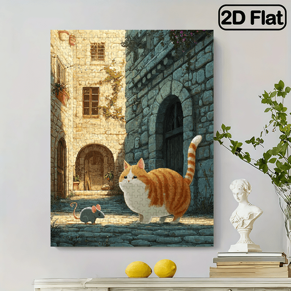 500/500pcs Puzzle: Alley Adventure, Affordable Gift for Birthday, Thanksgiving, Christmas, New Year, Enhances Patience and Logical Thinking, Family Activity, Interactive Puzzle Game, Brain Trainin