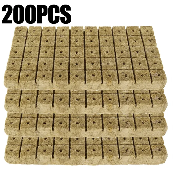 500/50x Stonewool Hydroponic Grow Media Cubes Garden Seedling Block Water Cultivation Seed Sowing Germination Culture Substrate