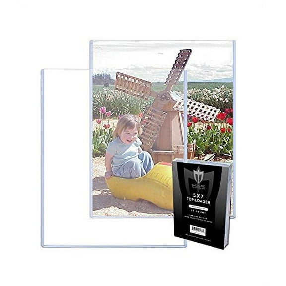 (500) 5x7 MAX Pro Photo/Card Hard Rigid Ultra Clear Toploader Holder - 500ct Case