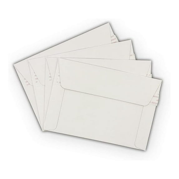 500 6.5 x 4.5 Rigid Photo Mailers Stay Flats White Cardboard Self Seal Envelopes