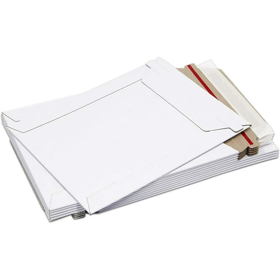 500 - 6" x 8" White CD/DVD Photo Ship Flats Cardboard Envelope Mailer Mailers