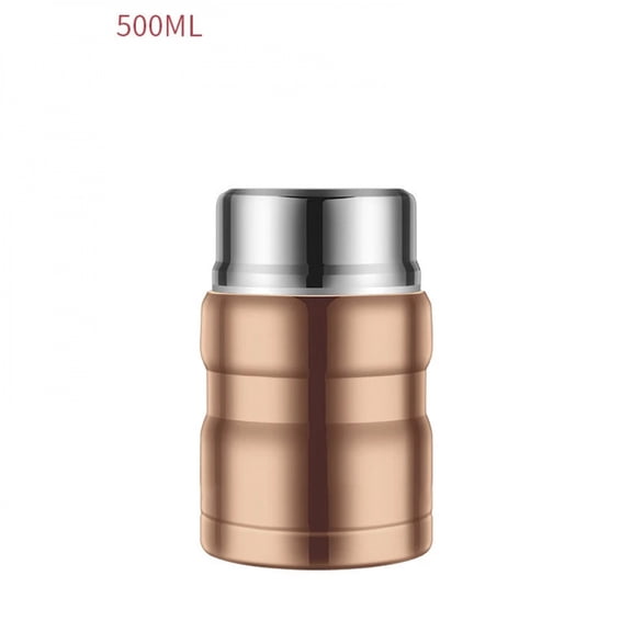 500/750ml Stainless Steel Food Container Food Thermal Jar With Spoon Insulated Soup Cup Lunch Box Food Thermos Bottle Stew Pot