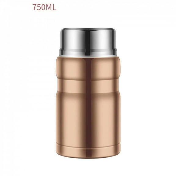 500/750ml Stainless Steel Food Container Food Thermal Jar With Spoon Insulated Soup Cup Lunch Box Food Thermos Bottle Stew Pot