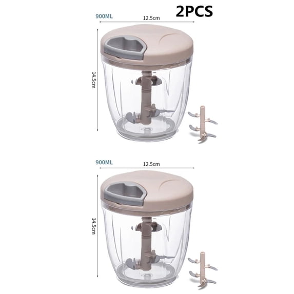 500/900ML Garlic Chopper Manual Rotate Vegetable Cutter Chopper Slicer Fruit Garlic Crusher Kitchen Gadget Blenders Meat Grinder