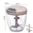 thumbnail image 1 of 500/900ML Garlic Chopper Manual Rotate Vegetable Cutter Chopper Slicer Fruit Garlic Crusher Kitchen Gadget Blenders Meat Grinder, 1 of 10