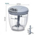 500/900ML Garlic Chopper Manual Rotate Vegetable Cutter Chopper Slicer ...