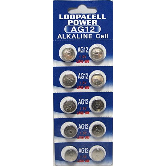 (500) AG12 LR43 386 LOOPACELL Alkaline Button Cell batteries