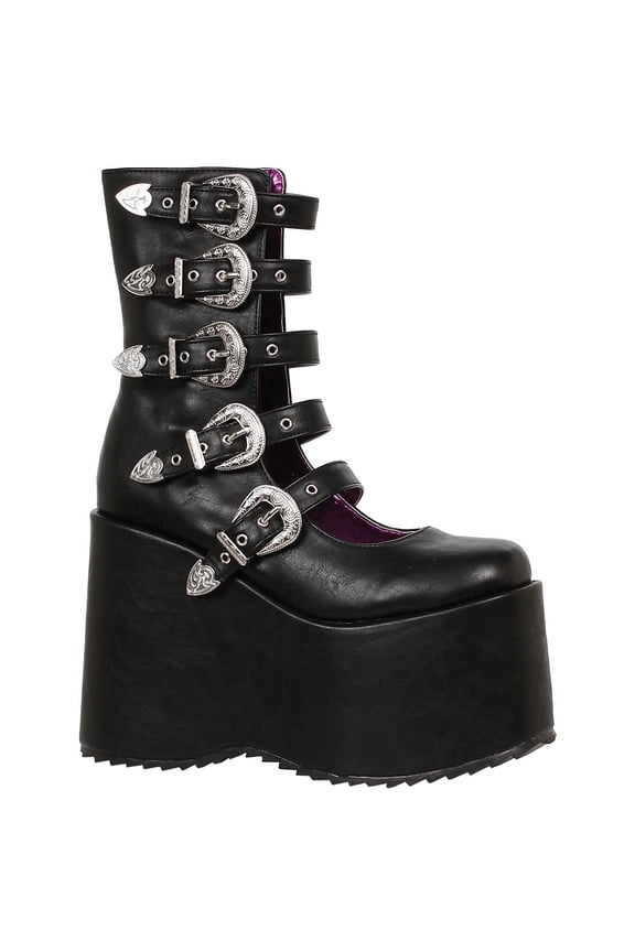 500-ASH PlatformBoots Adult Black - Size 9