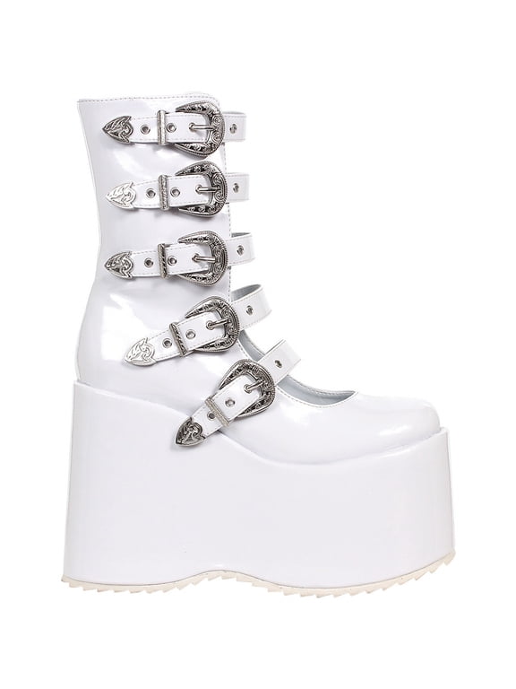 500-ASH PlatformBoots Adult White - Size 11