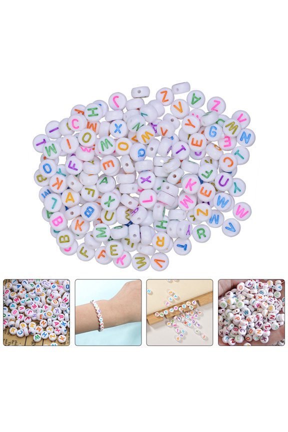 500 Alphabet Beads Round Letter Loose Spacer Beads Party Table Scatter for Jewelry Making Bracelets Key Chains