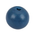 thumbnail image 1 of 500 Antique Navy Gray Round Wood Beads Bulk 10mm x 9mm with 3.1mm Hole, 1 of 2