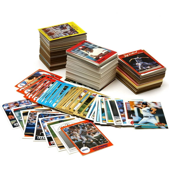 500 Baseball Trading Card Box with Cards from Brands like Topps, Fleer, & Upper Deck