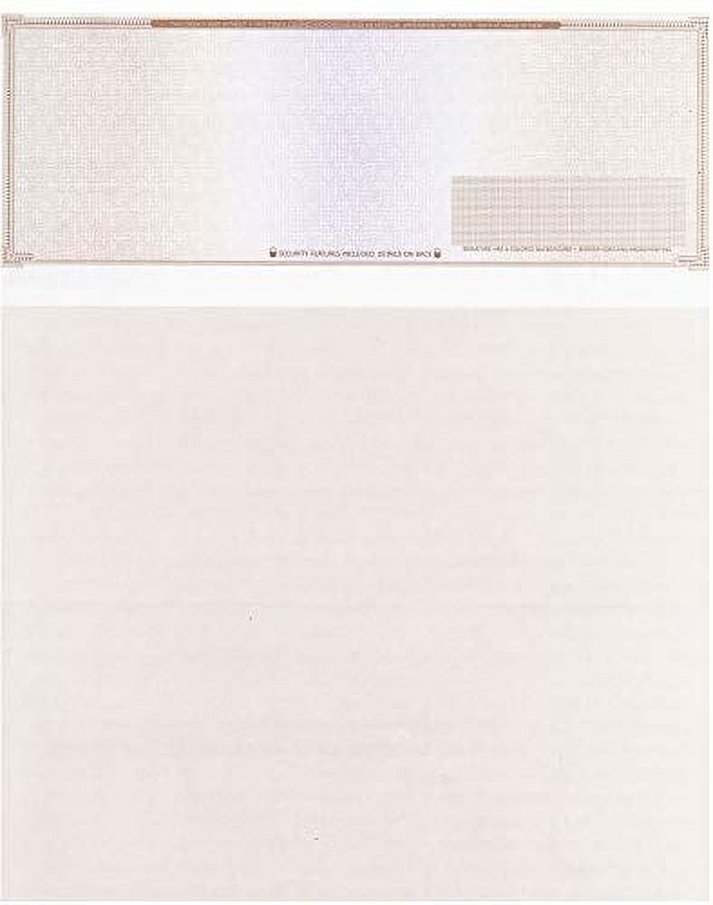 500 Blank Check Stock Check Top Mazed Paper Weight 70"High
