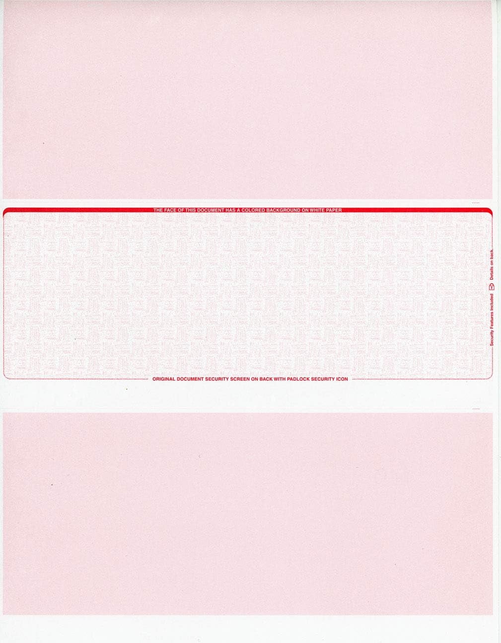 500 Blank Laser - Business Voucher Check Stock - Check In Middle Format ...