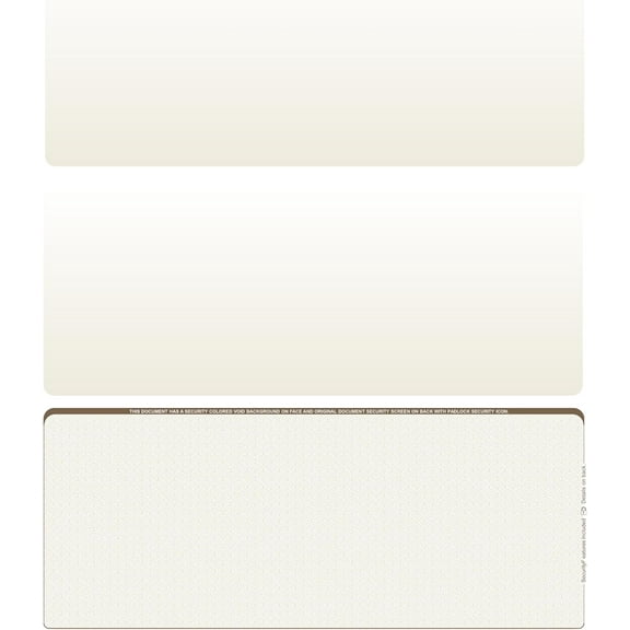 500 Blank Laser/Computer Checks Bottom (Tan Safety)