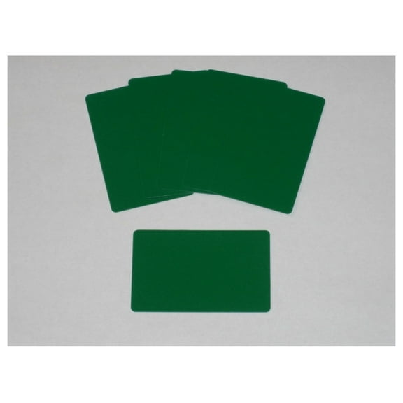 500 Blank PVC Plastic Photo ID Green Credit Card 30Mil