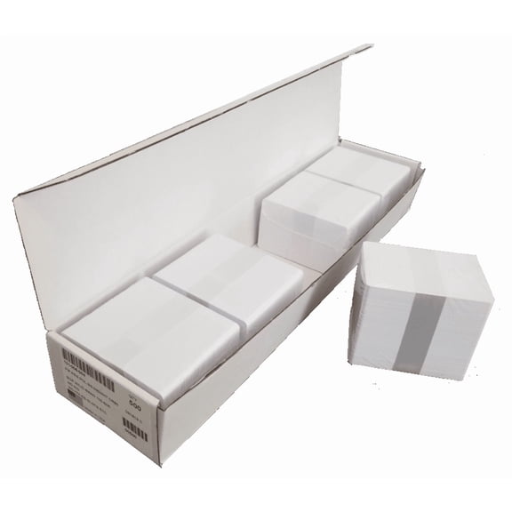 500 Blank White PVC Cards, Plastic ID Cards - CR80 30 Mil