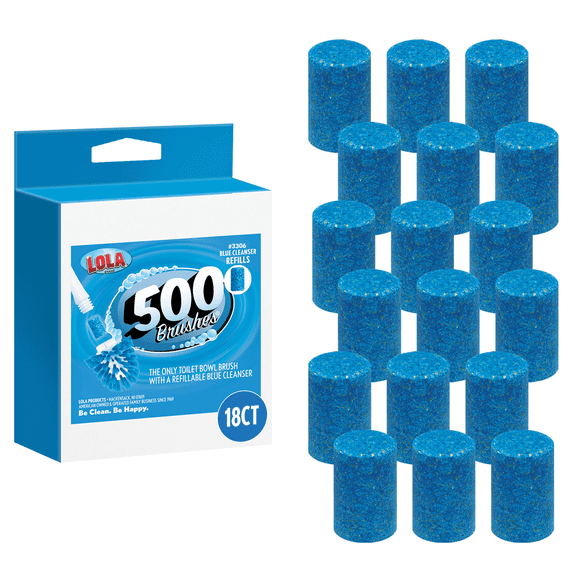 500 Brushes Blue Cleanser Cartridge Refills, Lasts Up To 2 Months, 18 CT