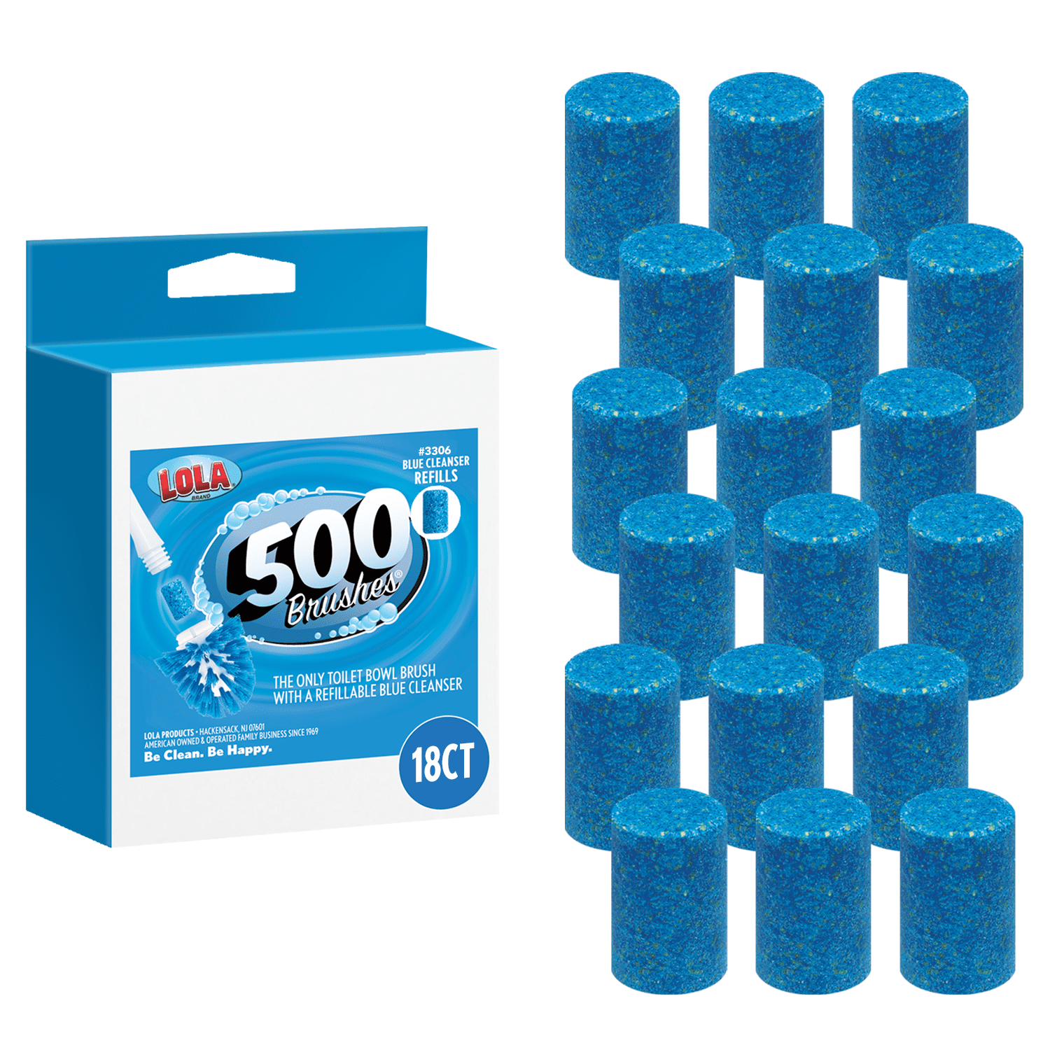 500 Brushes Blue Cleanser Cartridge Refills, Lasts Up To 2 Months, 18