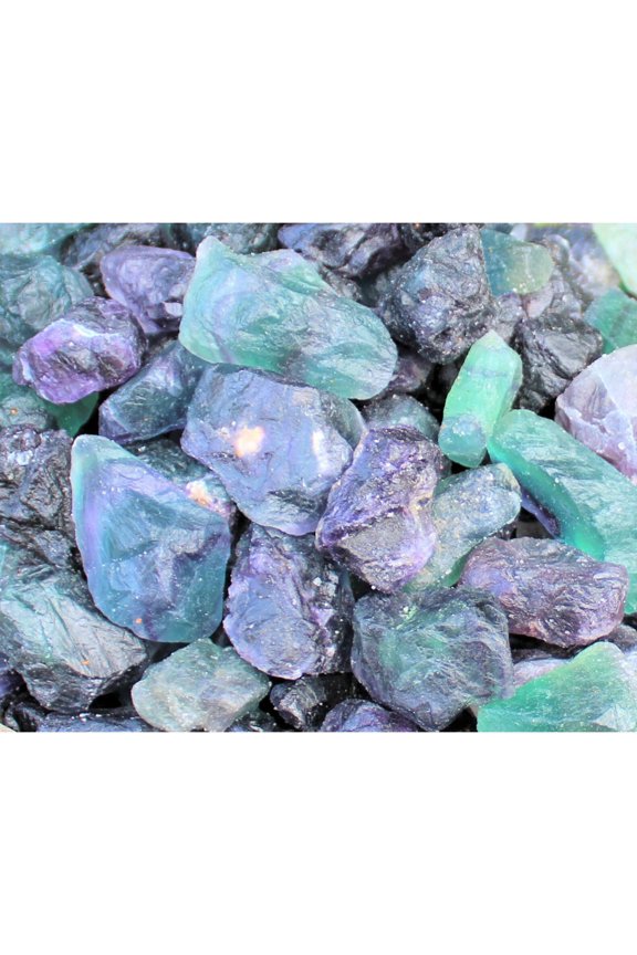 500 Carat Bulk Natural Rough Fluorite Crystal Rocks, 100g Raw Healing Mineral