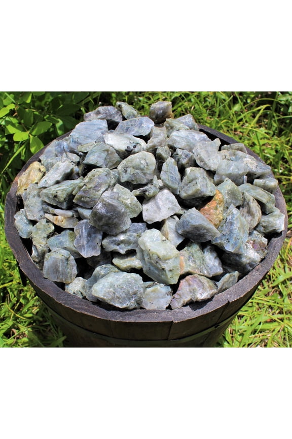 500 Carat Lot Natural Rough Labradorite (Raw Rock Gemstone Specimen 100 Grams)