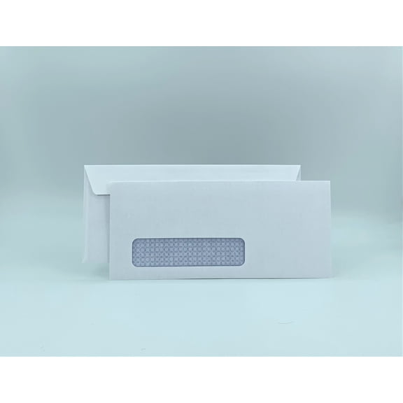500 Cashier Depot #9 Security Business Envelopes with Left Window, 3 7/8 x 8 7/8, Laser/Inkjet Compatible Gum Flap, 24lb. White Wove, 500 Envelopes