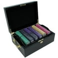 thumbnail image 1 of 500 Cent Standard Breakout Scroll Chip Set in Mahogany Case, 1 of 1