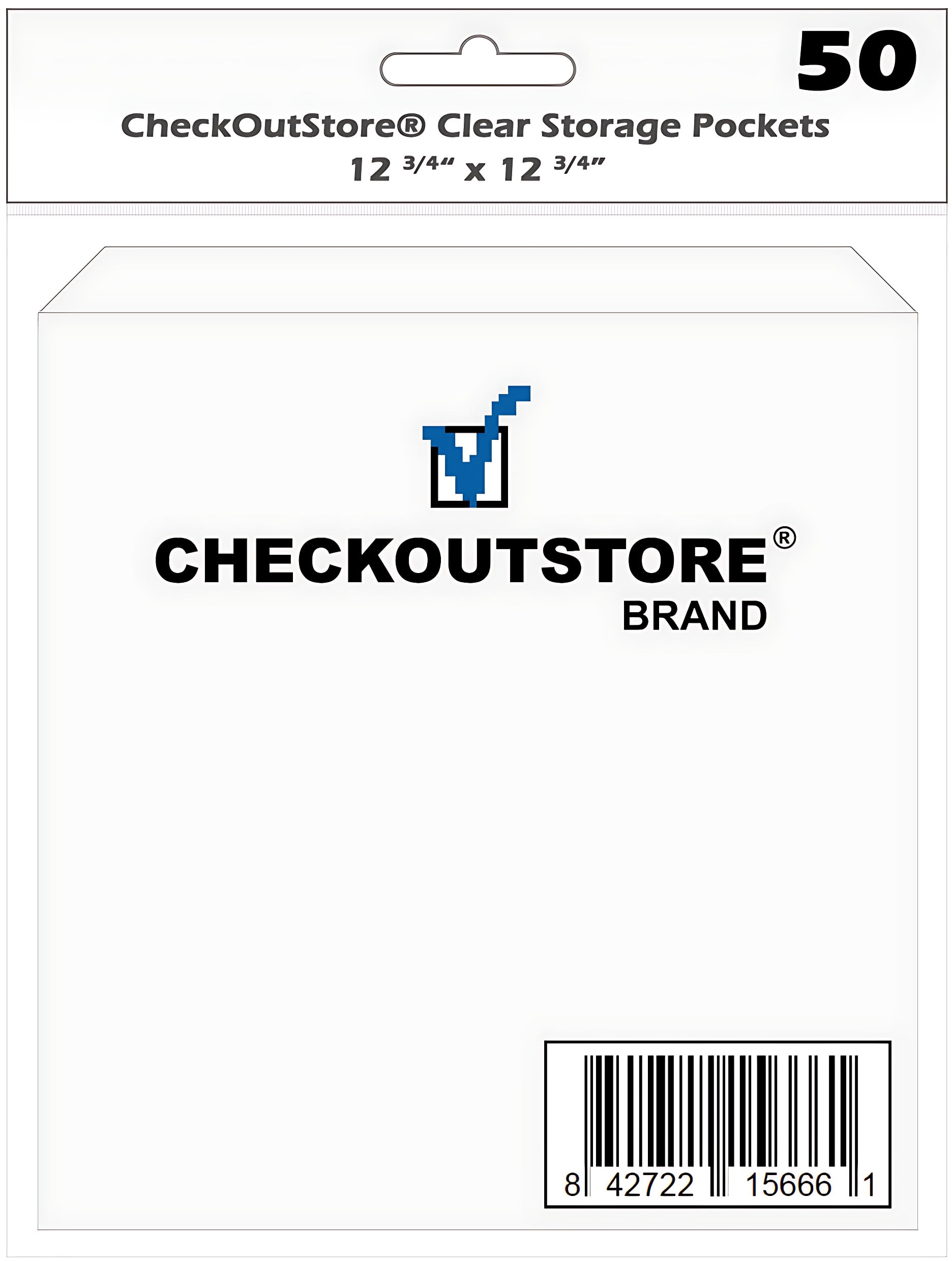 500 CheckOutStore Cardstock Clear Storage Pockets (12 3/4 x 12 3/4)
