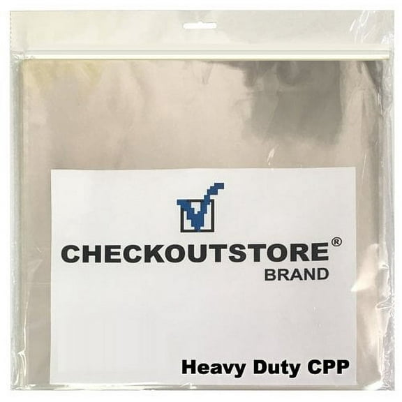 (500) CheckOutStore Clear Plastic CPP Sleeves for 12" LP Vinyl 33 RPM Records (Outer Sleeve) (Clear)