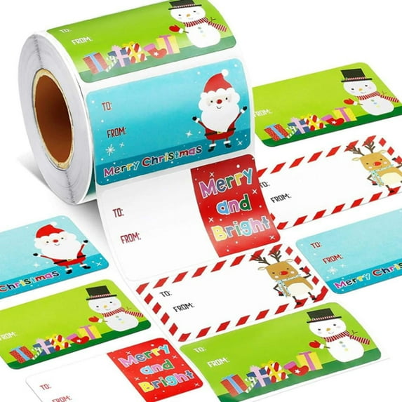 500 Christmas Name Tags Stickers - Self Adhesive Labels for Gifts, Bags, Boxes, Wrapping Paper, Christmas Gift Tags Xmas Labels for Gifts Bags Boxes Xmas Holiday Wrapping Paper