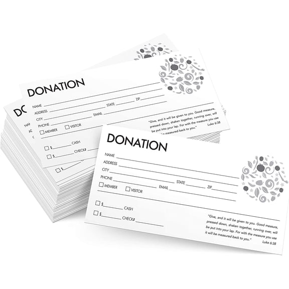500 Church Offering | Tithe Donation Envelopes (White)