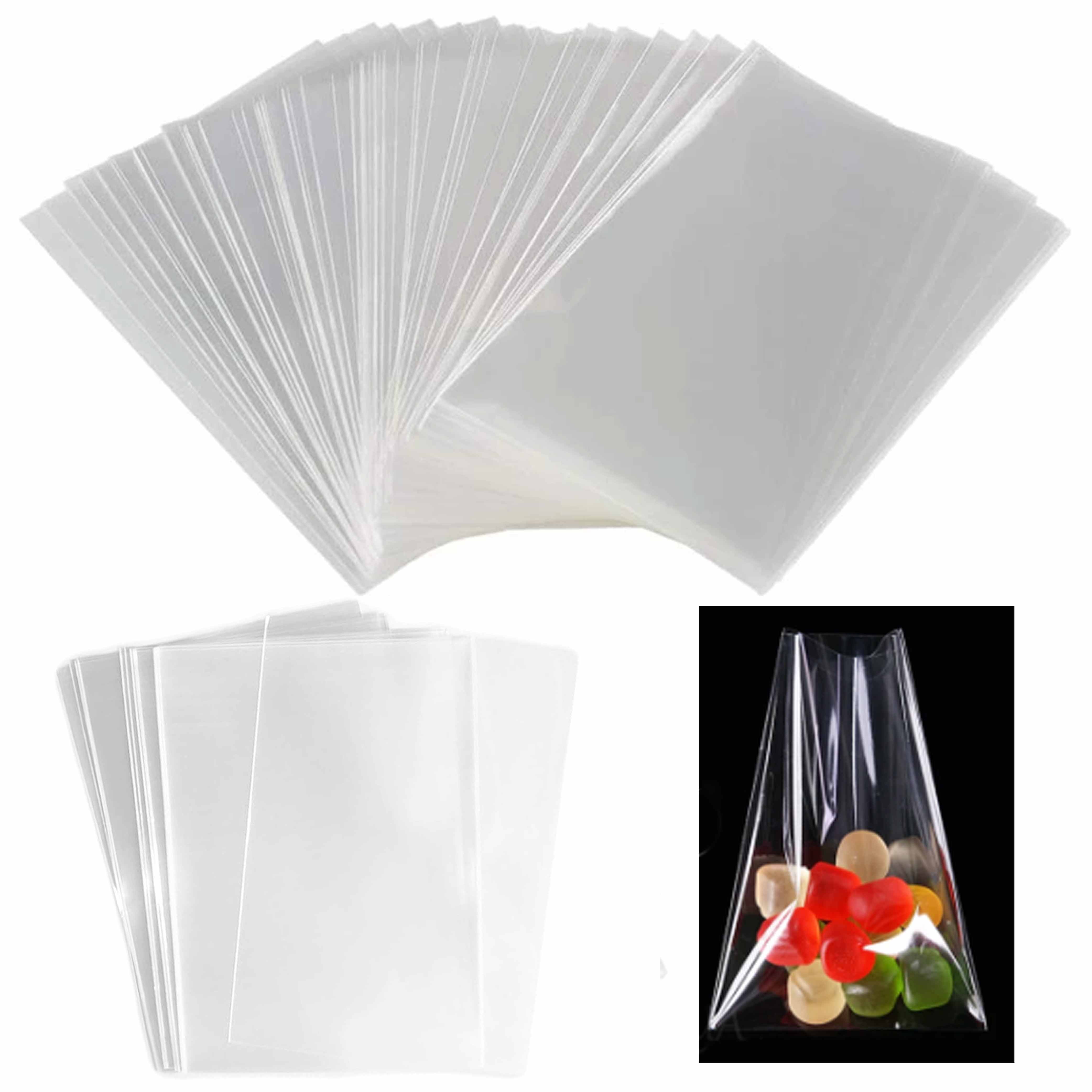 100pc/pack New OPP Stickers Self-Adhesive Transparent Plastic Bags Jewelry  Packaging Bags Cloth Package Bag