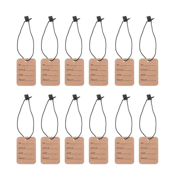 500 * Clothes tags 500 * Tag strings-Brown