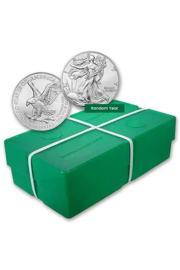 500-Coin 1 oz American Silver Eagle BU Monster Box - Random Year