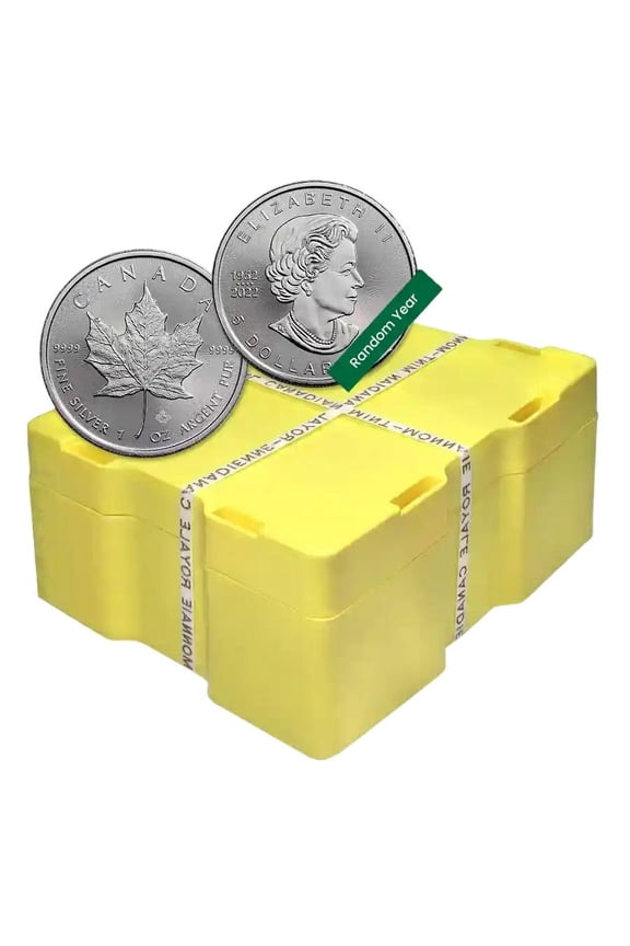 500-Coin 1 oz Silver Maple Leaf BU Monster Box - Random Year